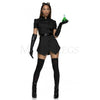 Steampunk Sscientest  Pc Button Up Dress Black Women's Costume Set Size M/L