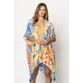 DIONA J FLORAL PRINT KIMONO ONE SIZE COLOR BLUE