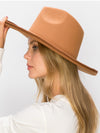 Vegan Felt Panama Upturned Brim HAT FOR WOMEN