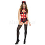 Perky Nurse 2 Pc Wet look black Women’s Halloween Cosplay Costume Set Sz M/L