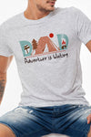 Dad Adventure is Waiting Graphic Tee Statement Tshirt, Round Neck Perfect Gift for Men