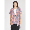 DIONA J FASHION LEAF PRINT KIMONO ONE SIZE COLOR PEACH