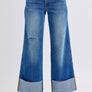 Judy Blue Full Size Distressed High Waist Wide Leg Jeans