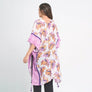 DIONA J PALM LEAF PRINT KIMONO ONE SIZE COLOR PURPLE