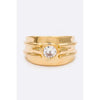 Diona J Unisex 18KT Gold Plated Ring Size  8