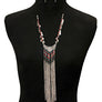 Black Tassel Necklace Set
