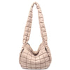 DIONA J STYLISH CUSHION OUTDOOR SHOULDER BAG COLOR CREAM