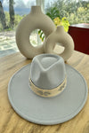 Structured wide brim Fedora with Embellishment