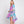 DIONA J HAND DRAWN TROPICAL LEAVES KIMONO ONE SIZE COLOR PURPLE