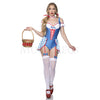 Fantasy Farmgirl 3 Pc Corset Bodysuit Cosplay Halloween Costume Set Size M/L