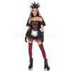Dark Queen of Hearts 6 Pc Multicolor Mini Dress Women's Costume Set Size XL