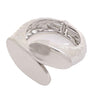 WIDE METAL HINGED BANGLE BRACELET ONE SIZE COLOR GOLD