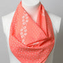 Dot and Floral Border Bandana Scarf