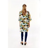 DIONA J TROPICAL PRINT HALF SLEEVE KIMONO COVER UP KIMONO ONE SIZE COLOR GREEN