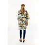 DIONA J TROPICAL PRINT HALF SLEEVE KIMONO COVER UP KIMONO ONE SIZE COLOR GREEN