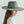 Faux suede wide brim panama hat with braided band