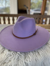 Structured wide brim panama hat in vegan felt With