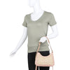 STRAW TEXTURED PATTERN RITZY CROSSBODY BAG COLOR WHITE