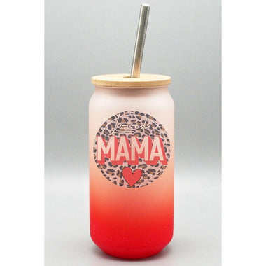 Diona J Mothers Day Gift Loved Mama Red Leopard Cir Cup Yellow