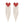 Red and Gold Heart Fringe Earrings