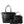 3IN1 CROC TEXTURED CHIC SATCHEL W HANDLE CROSSBODY AND WALLET SET COLOR BLACK