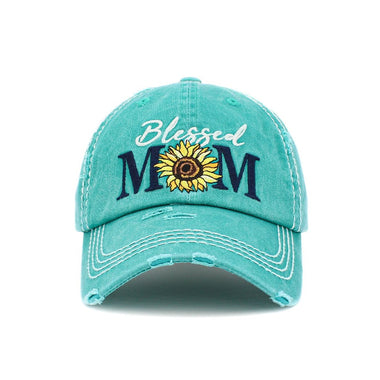 DIONA J BLESSED MOM VINTAGE BALLCAP TURQUOISE