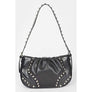 DIONA J ICONIC STUDDED FASHION SHOULDER BAG COLOR BLACK