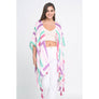 DIONA J ABSTRACT PRINT KIMONO ONE SIZE COLOR FUCHSIA