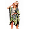 DIONA J PAISLEY PRINTED SILKY KIMONO ONE SIZE COLOR RED