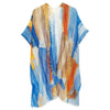 DIONA J BRUSH STROKE PRINT KIMONO ONE SIZE COLOR BLUE