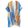 DIONA J BRUSH STROKE PRINT KIMONO ONE SIZE COLOR BLUE