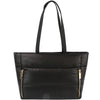 Diona J Women's Fashion Cushion Zipper Tote Shoulder Bag With Strap Black