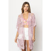 DIONA J ELEGANT LACE KIMONO ONE SIZE COLOR PINK