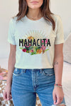 Diona J Mother's Day Mamacita Graphic Tee Shirt Short Sleeve Size S Soft Cream