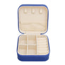 Blue Travel Square Jewelry Box Organizer for Women