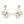 Dangle XL Pink Green Glam Butterfly Post Earrings