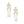 Dangle Gold Spooky Sparkle Skeleton Earrings