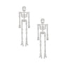 Dangle Silver Spooky Sparkle Skeleton Earrings