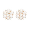 Stud Cream Flower Small Pearl Earrings for Women