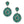 Clip On Brilliant Green Teardrop Crystal Earrings