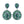 Clip On Brilliant Green Teardrop Crystal Earrings