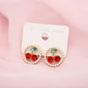 Stud Round Pearl Sugar and Sass Cherry Earrings