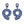 Drop Royal Blue Hematite 9 Earrings for Women