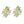 Clip On Pink Green Marquise Cluster Earrings Women