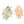 Clip On Pink Green Marquise Cluster Earrings Women