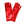 Red Metallic Formal Short Gloves DST for Women