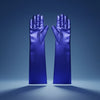 Royal Blue Metallic Formal Long Gloves ZPB SGRHO