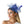 Royal Blue Flower Feather Polka Dot Fascinator