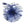 Royal Blue Flower Feather Polka Dot Fascinator