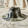 Fedora Olive Green and Black Graffiti Tie Dye Hat